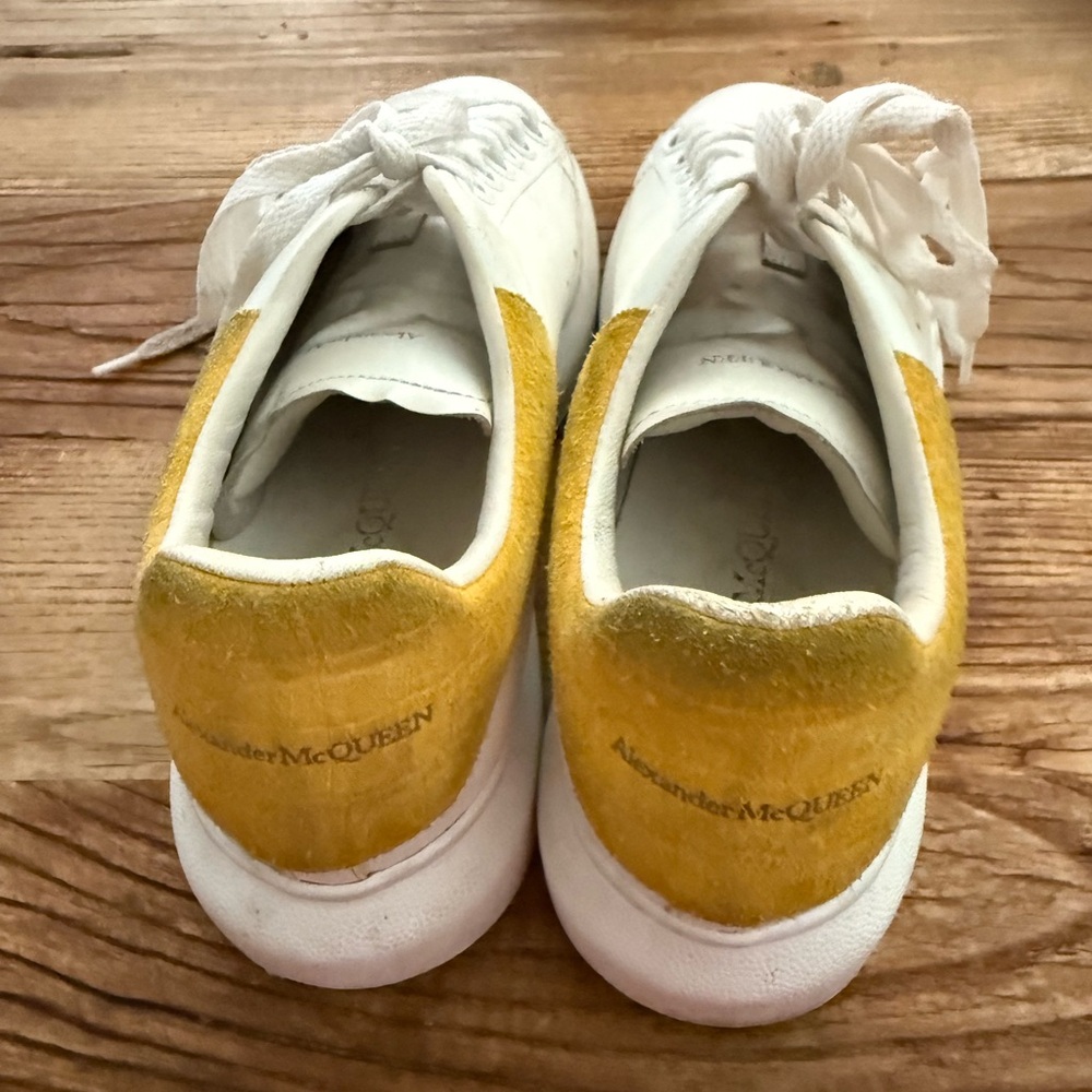 Alexander McQueen White and Yellow Shoes 38